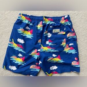 Blue Dinosaur Print Board Shorts NWOT